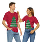 Love Christmas Happy Holidays Minimal Art Unisex Jersey Short Sleeve T-Shirt Ichaku [Perfect Gifts Selection]