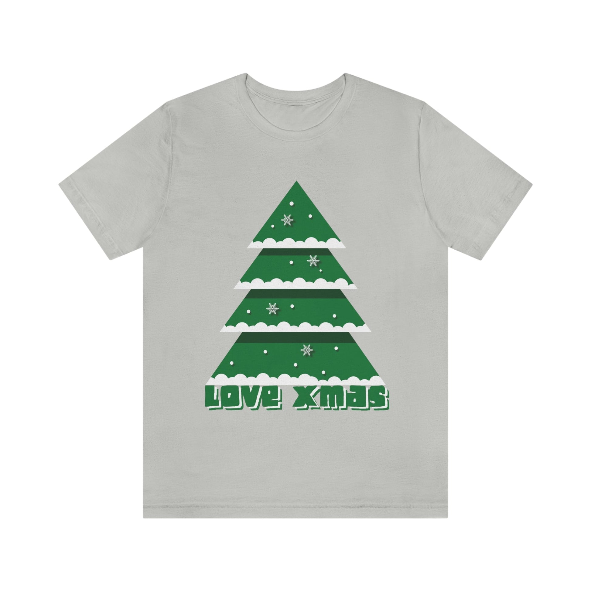 Love Christmas Happy Holidays Minimal Art Unisex Jersey Short Sleeve T-Shirt Ichaku [Perfect Gifts Selection]