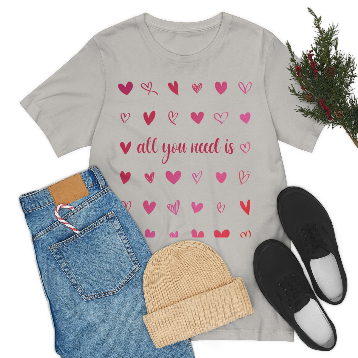 Love Is All You Need Unisex Jersey Short Sleeve T-Shirt Ichaku [Perfect Gifts Selection]