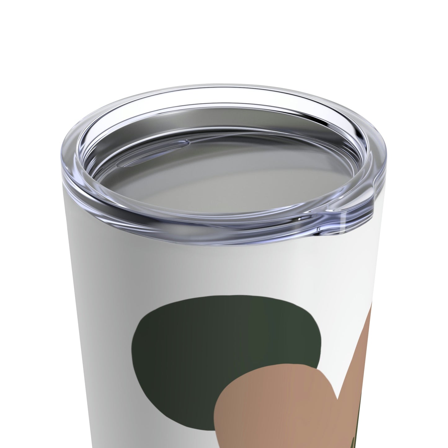 Love Leaf Beige Aesthetic Minimal Art Stainless Steel Hot or Cold Vacuum Tumbler 20oz Ichaku [Perfect Gifts Selection]