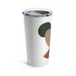 Love Leaf Beige Aesthetic Minimal Art Stainless Steel Hot or Cold Vacuum Tumbler 20oz Ichaku [Perfect Gifts Selection]