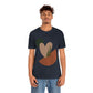 Love Leaf Beige Aesthetic Minimal Art Unisex Jersey Short Sleeve T-Shirt Ichaku [Perfect Gifts Selection]