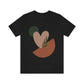 Love Leaf Beige Aesthetic Minimal Art Unisex Jersey Short Sleeve T-Shirt Ichaku [Perfect Gifts Selection]