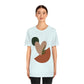 Love Leaf Beige Aesthetic Minimal Art Unisex Jersey Short Sleeve T-Shirt Ichaku [Perfect Gifts Selection]