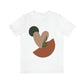 Love Leaf Beige Aesthetic Minimal Art Unisex Jersey Short Sleeve T-Shirt Ichaku [Perfect Gifts Selection]