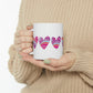 Love Pattern Modern Romantic Heart Ceramic Mug 11oz Ichaku [Perfect Gifts Selection]