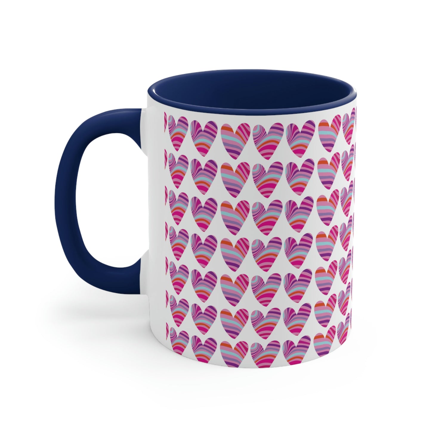 Love Pattern Modern Romantic Heart  Classic Accent Coffee Mug 11oz Ichaku [Perfect Gifts Selection]