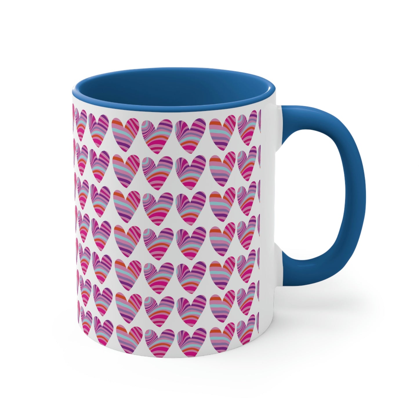 Love Pattern Modern Romantic Heart  Classic Accent Coffee Mug 11oz Ichaku [Perfect Gifts Selection]