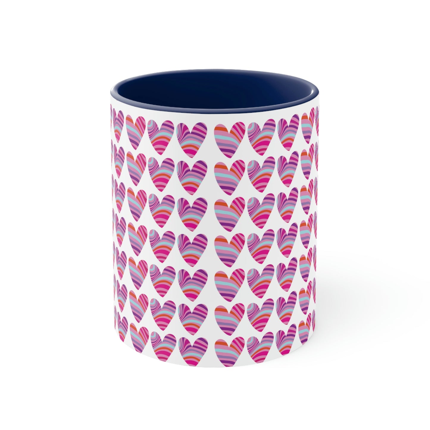 Love Pattern Modern Romantic Heart  Classic Accent Coffee Mug 11oz Ichaku [Perfect Gifts Selection]