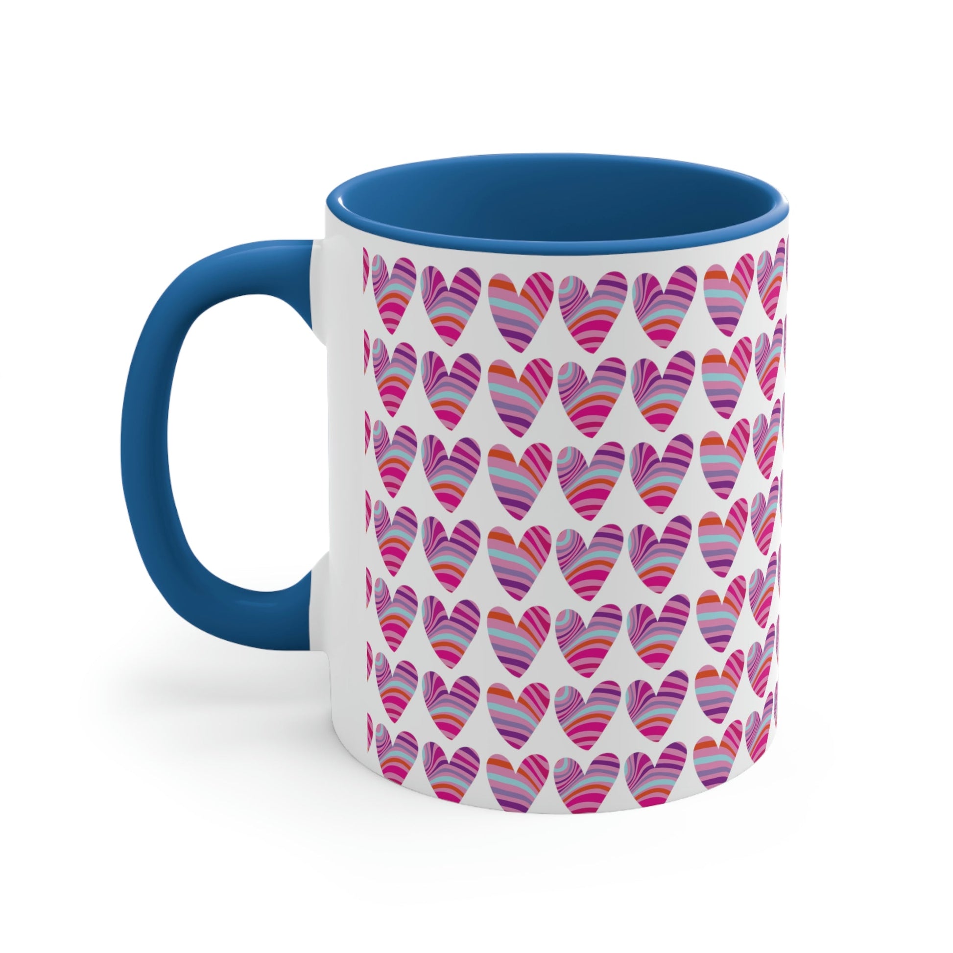 Love Pattern Modern Romantic Heart  Classic Accent Coffee Mug 11oz Ichaku [Perfect Gifts Selection]