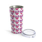 Love Pattern Modern Romantic Heart Stainless Steel Hot or Cold Vacuum Tumbler 20oz Ichaku [Perfect Gifts Selection]