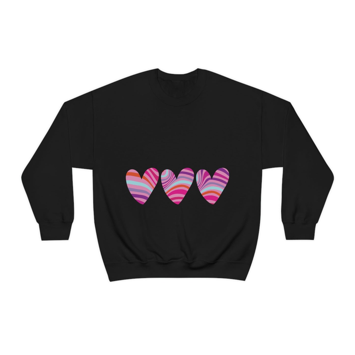 Love Pattern Modern Romantic Heart Unisex Heavy Blend™ Crewneck Sweatshirt Ichaku [Perfect Gifts Selection]