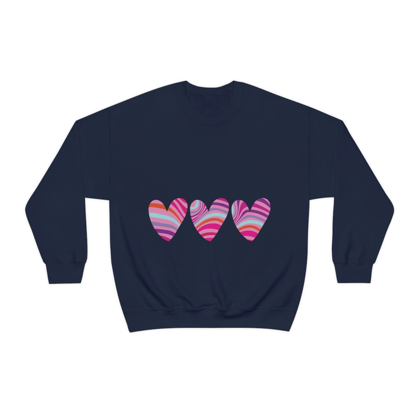 Love Pattern Modern Romantic Heart Unisex Heavy Blend™ Crewneck Sweatshirt Ichaku [Perfect Gifts Selection]