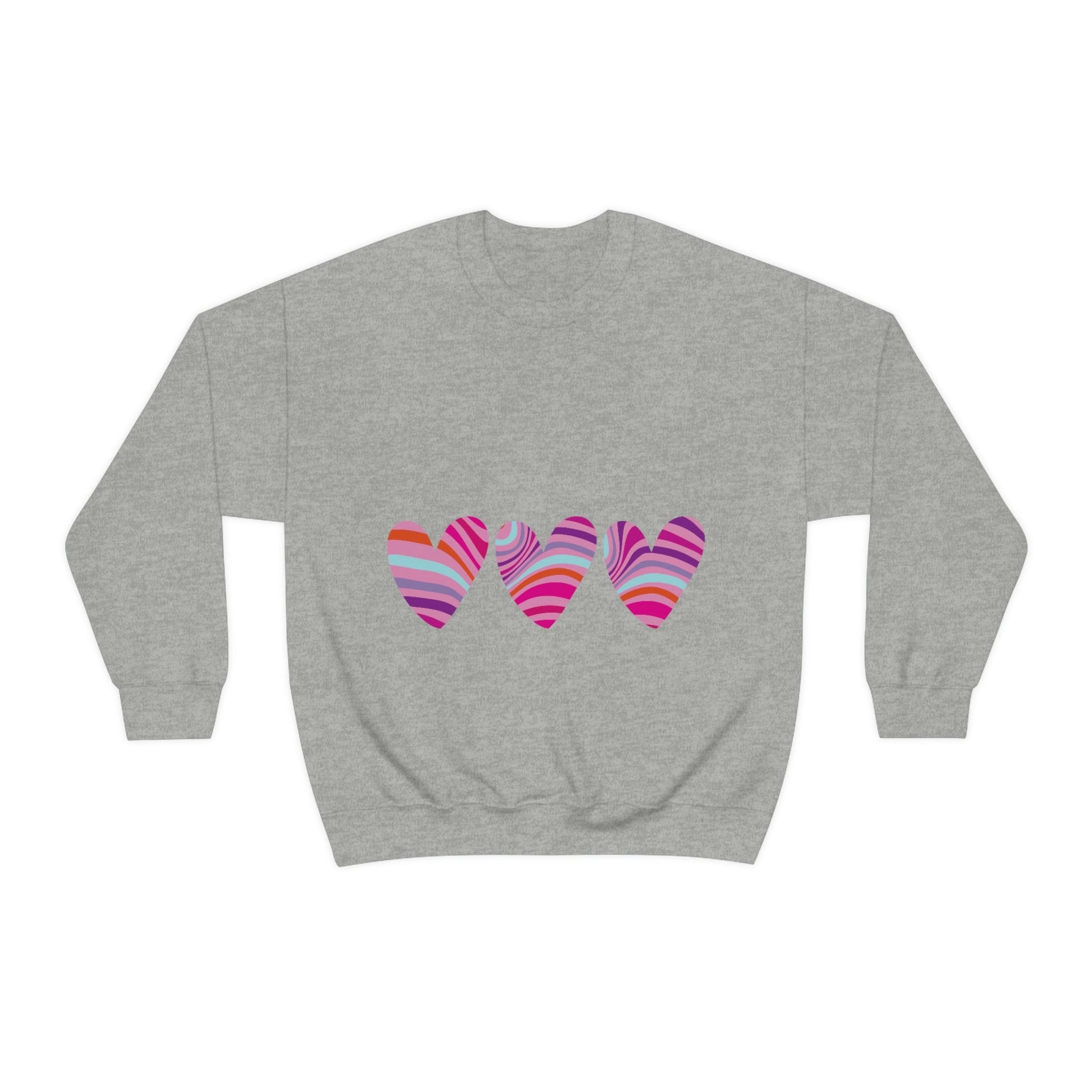 Love Pattern Modern Romantic Heart Unisex Heavy Blend™ Crewneck Sweatshirt Ichaku [Perfect Gifts Selection]