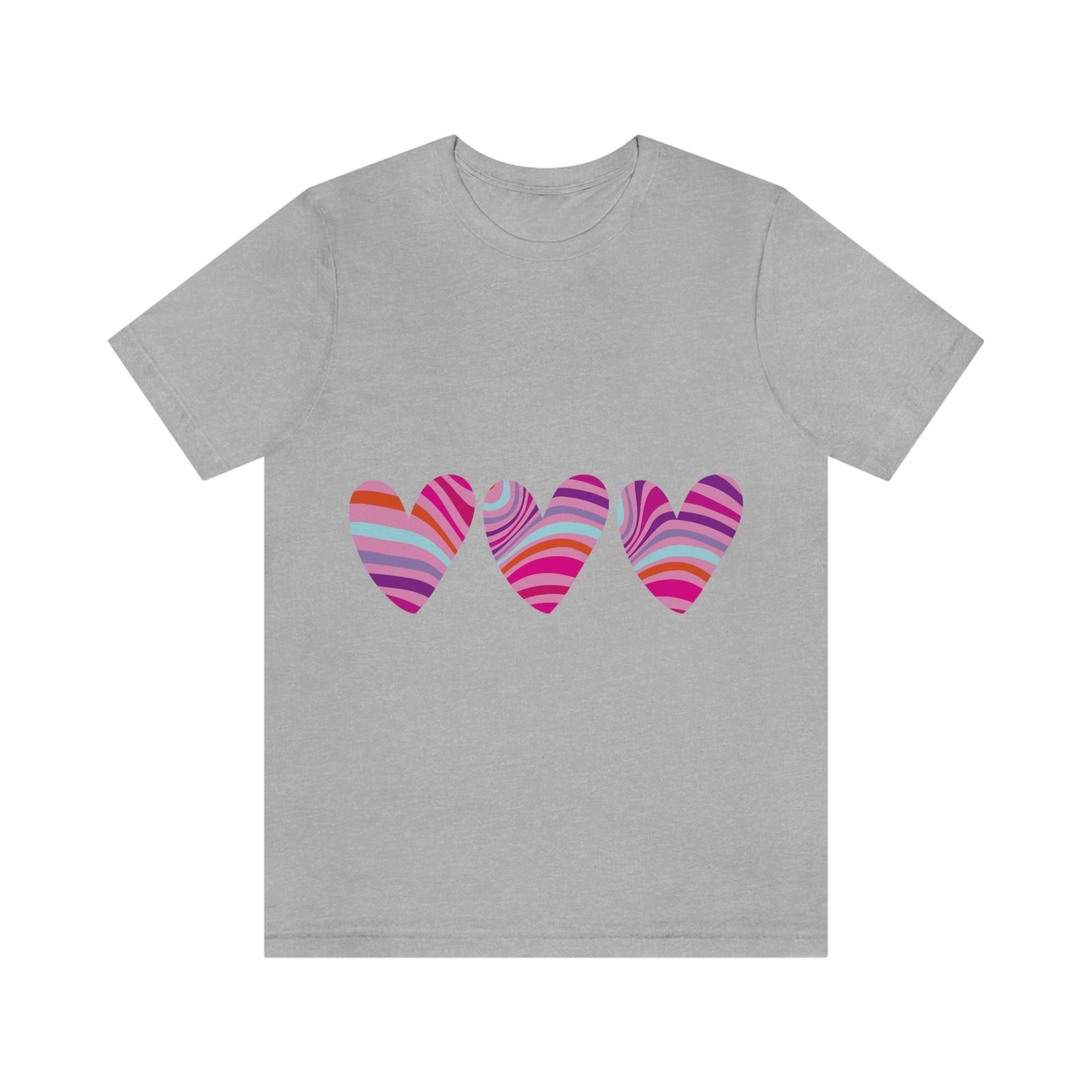 Love Pattern Modern Romantic Heart Unisex Jersey Short Sleeve T-Shirt Ichaku [Perfect Gifts Selection]