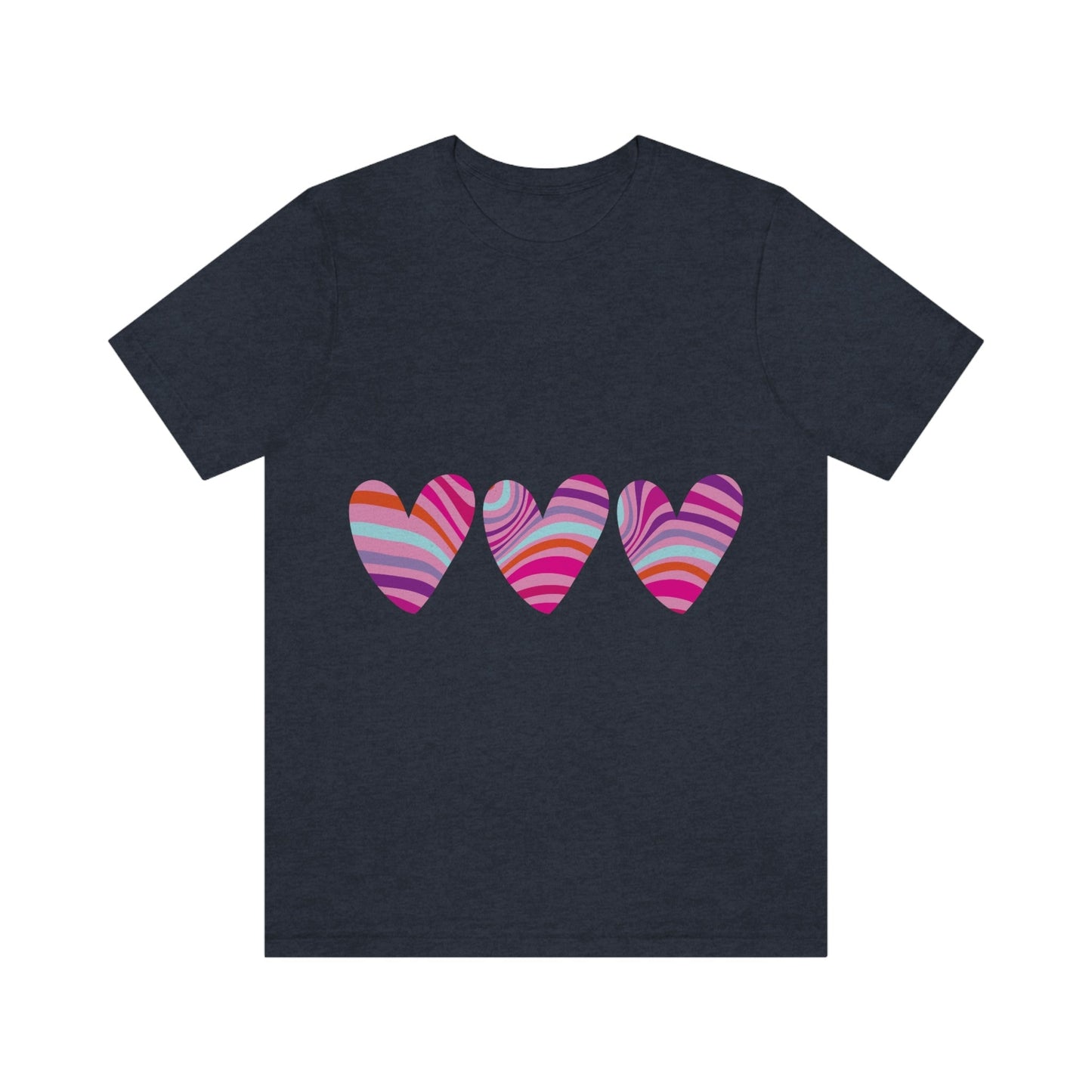 Love Pattern Modern Romantic Heart Unisex Jersey Short Sleeve T-Shirt Ichaku [Perfect Gifts Selection]