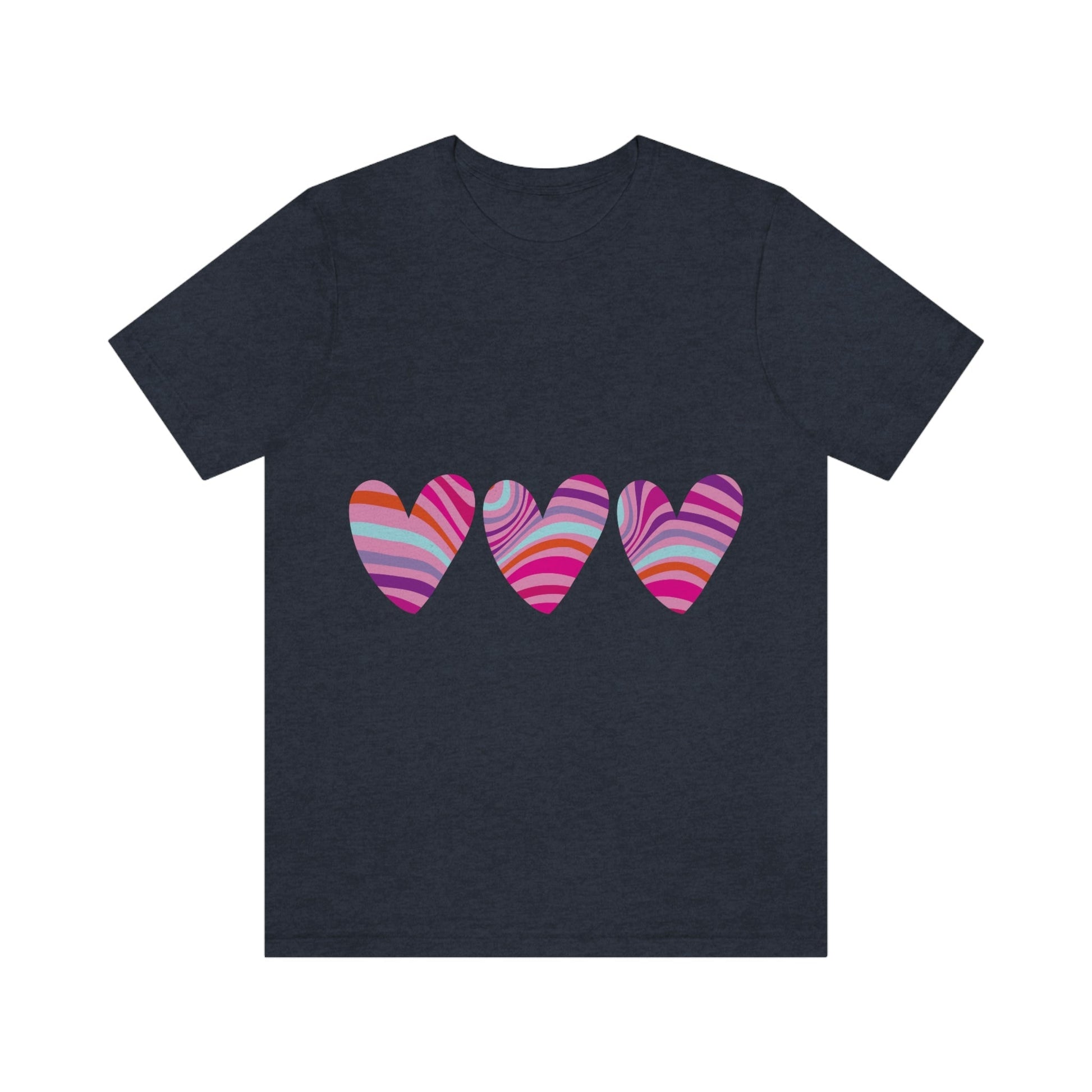 Love Pattern Modern Romantic Heart Unisex Jersey Short Sleeve T-Shirt Ichaku [Perfect Gifts Selection]