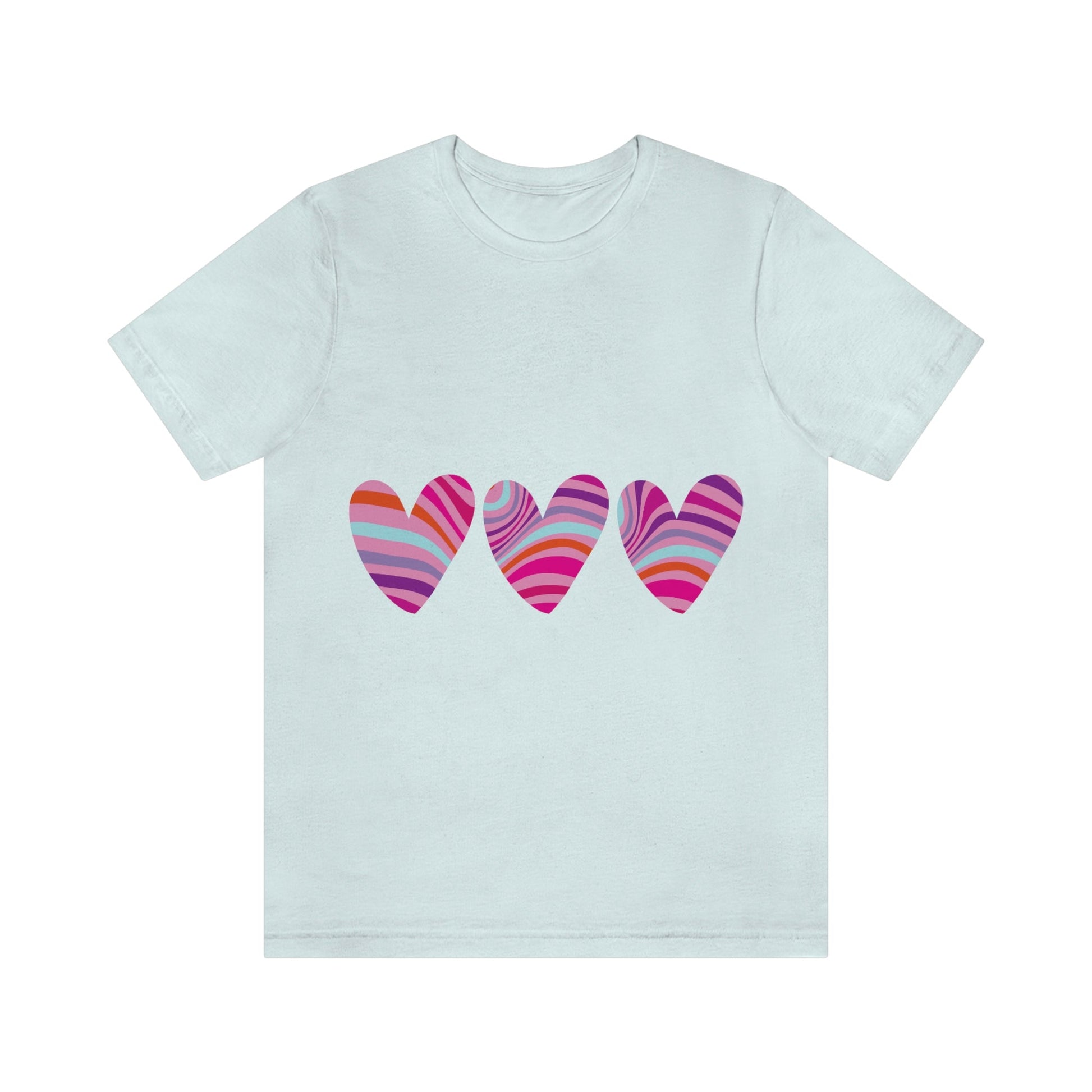 Love Pattern Modern Romantic Heart Unisex Jersey Short Sleeve T-Shirt Ichaku [Perfect Gifts Selection]