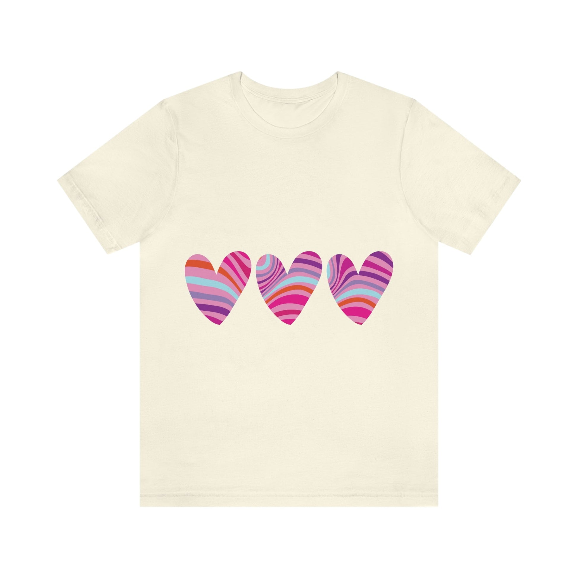 Love Pattern Modern Romantic Heart Unisex Jersey Short Sleeve T-Shirt Ichaku [Perfect Gifts Selection]