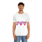 Love Pattern Modern Romantic Heart Unisex Jersey Short Sleeve T-Shirt Ichaku [Perfect Gifts Selection]