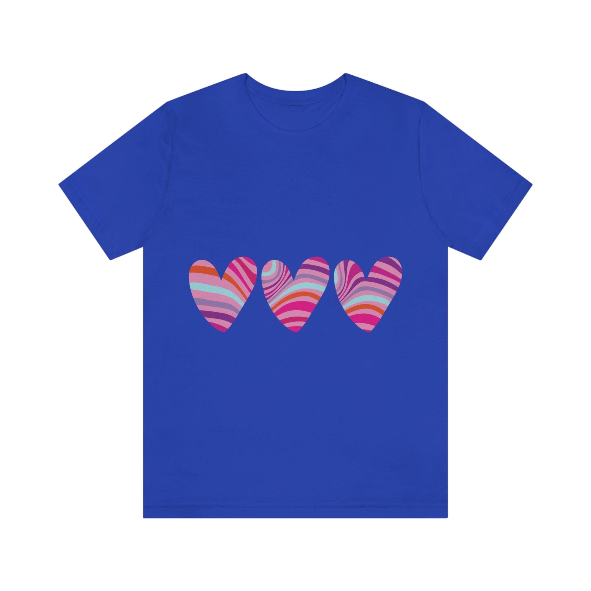 Love Pattern Modern Romantic Heart Unisex Jersey Short Sleeve T-Shirt Ichaku [Perfect Gifts Selection]