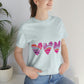 Love Pattern Modern Romantic Heart Unisex Jersey Short Sleeve T-Shirt Ichaku [Perfect Gifts Selection]