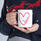 Love Pink Heart Romantic Lovers Ceramic Mug 11oz Ichaku [Perfect Gifts Selection]