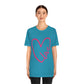 Love Pink Heart Romantic Lovers Unisex Jersey Short Sleeve T-Shirt Ichaku [Perfect Gifts Selection]