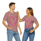 Love Pink Heart Romantic Lovers Unisex Jersey Short Sleeve T-Shirt Ichaku [Perfect Gifts Selection]