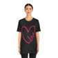 Love Pink Heart Romantic Lovers Unisex Jersey Short Sleeve T-Shirt Ichaku [Perfect Gifts Selection]