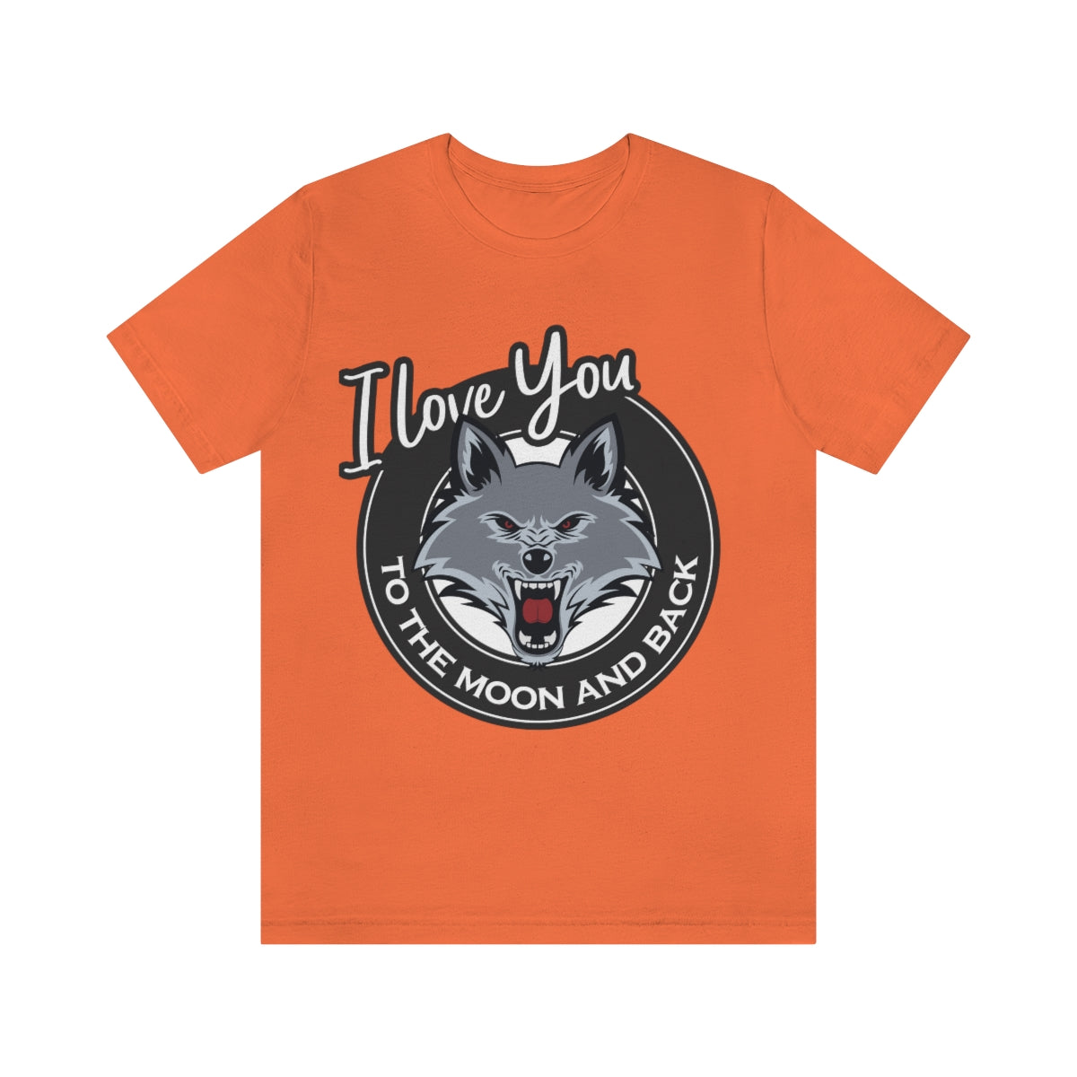 Love You To The Moon And Back Classic Wolf Stars Unisex Jersey Short Sleeve T-Shirt Ichaku [Perfect Gifts Selection]