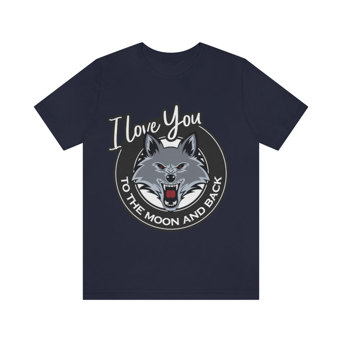 Love You To The Moon And Back Classic Wolf Stars Unisex Jersey Short Sleeve T-Shirt Ichaku [Perfect Gifts Selection]