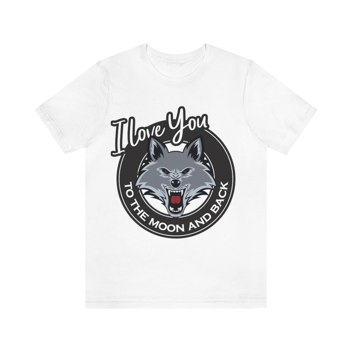 Love You To The Moon And Back Classic Wolf Stars Unisex Jersey Short Sleeve T-Shirt Ichaku [Perfect Gifts Selection]