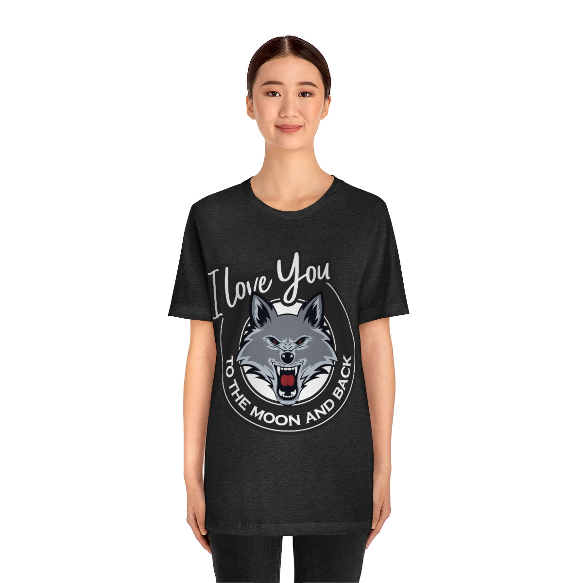 Love You To The Moon And Back Classic Wolf Stars Unisex Jersey Short Sleeve T-Shirt Ichaku [Perfect Gifts Selection]