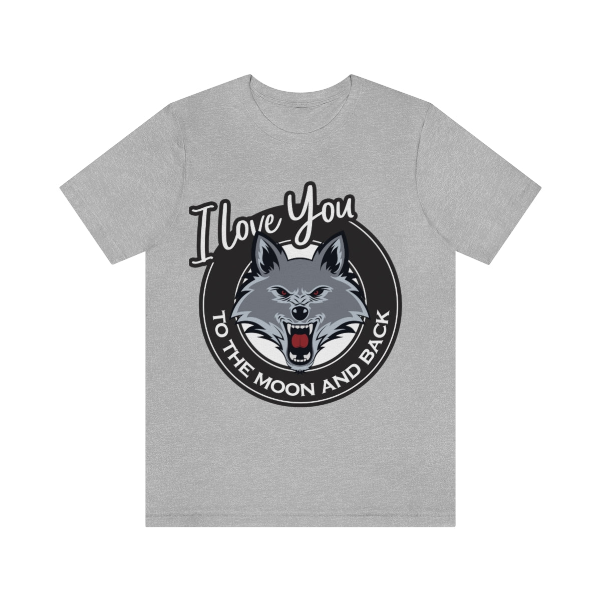 Love You To The Moon And Back Classic Wolf Stars Unisex Jersey Short Sleeve T-Shirt Ichaku [Perfect Gifts Selection]