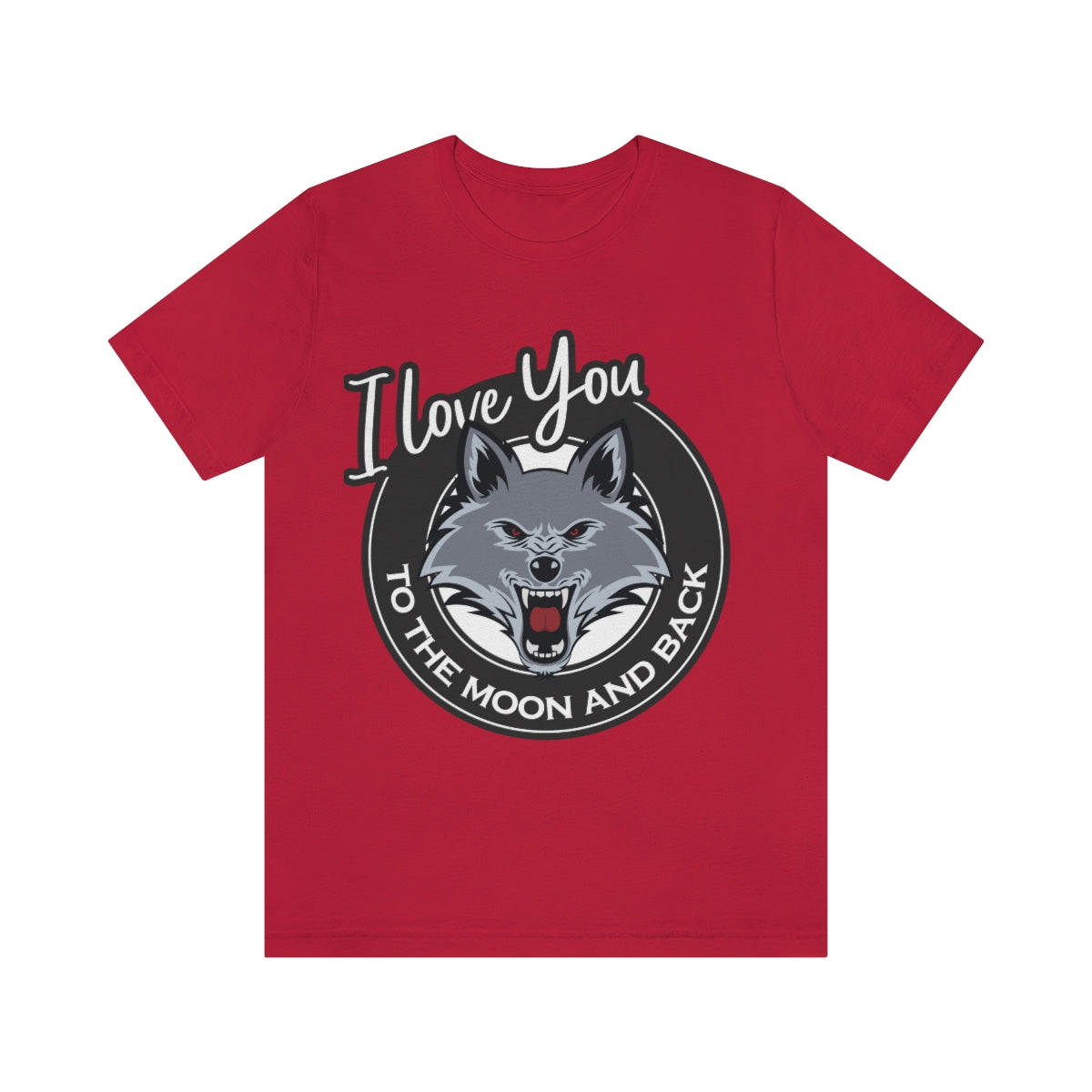 Love You To The Moon And Back Classic Wolf Stars Unisex Jersey Short Sleeve T-Shirt Ichaku [Perfect Gifts Selection]