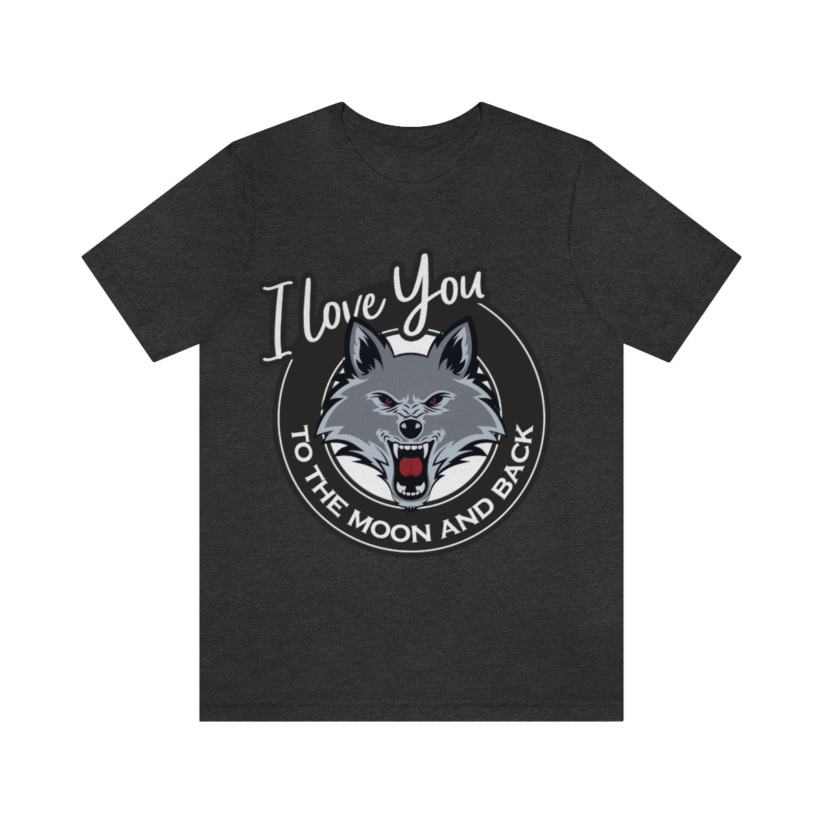 Love You To The Moon And Back Classic Wolf Stars Unisex Jersey Short Sleeve T-Shirt Ichaku [Perfect Gifts Selection]