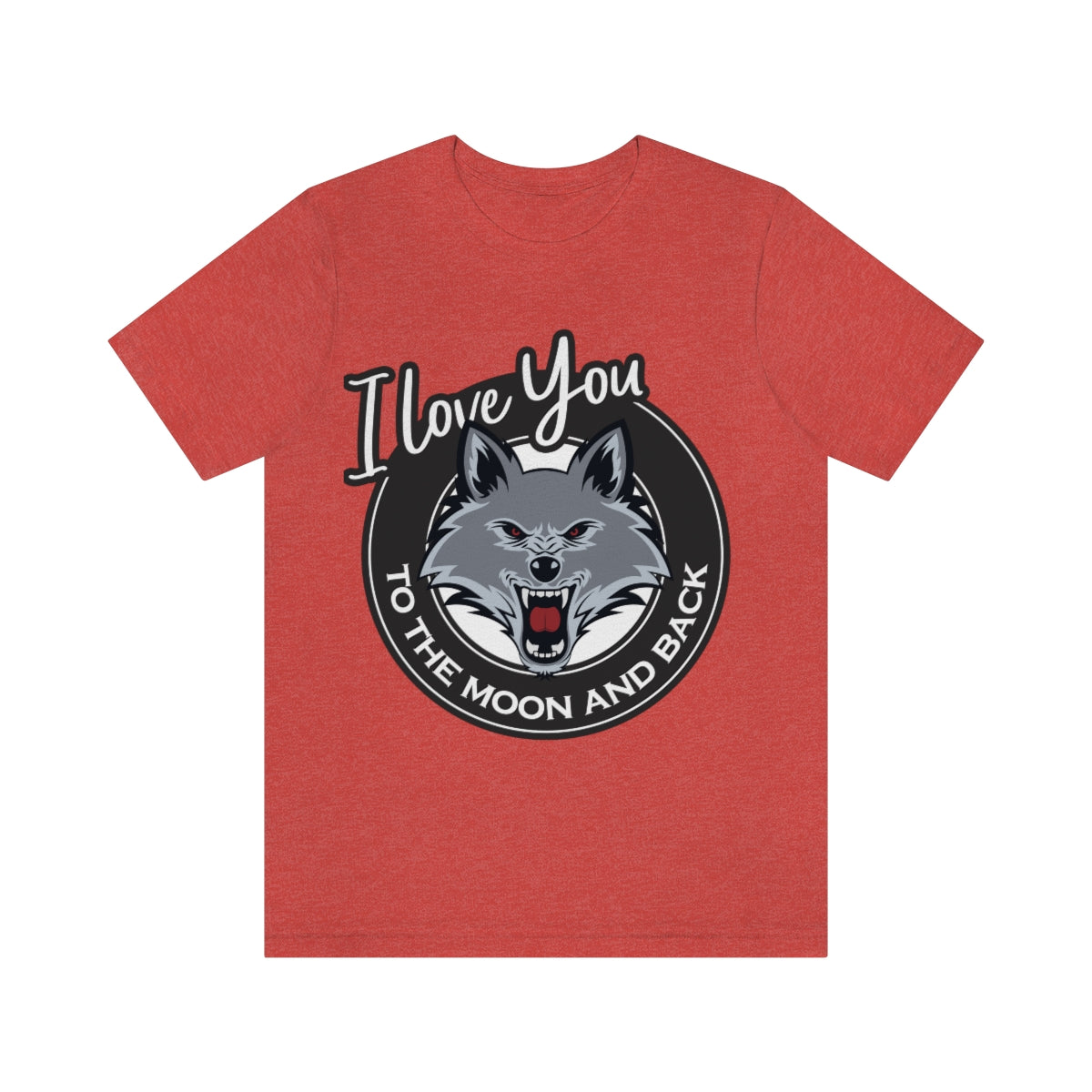 Love You To The Moon And Back Classic Wolf Stars Unisex Jersey Short Sleeve T-Shirt Ichaku [Perfect Gifts Selection]