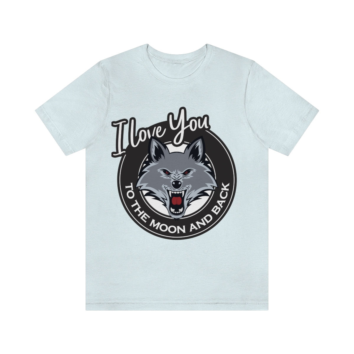 Love You To The Moon And Back Classic Wolf Stars Unisex Jersey Short Sleeve T-Shirt Ichaku [Perfect Gifts Selection]