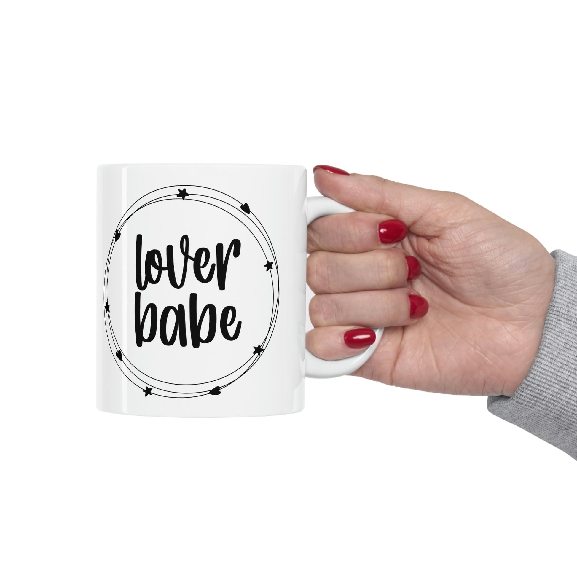 Lover Babe Heart Romantic Lovers Ceramic Mug 11oz Ichaku [Perfect Gifts Selection]