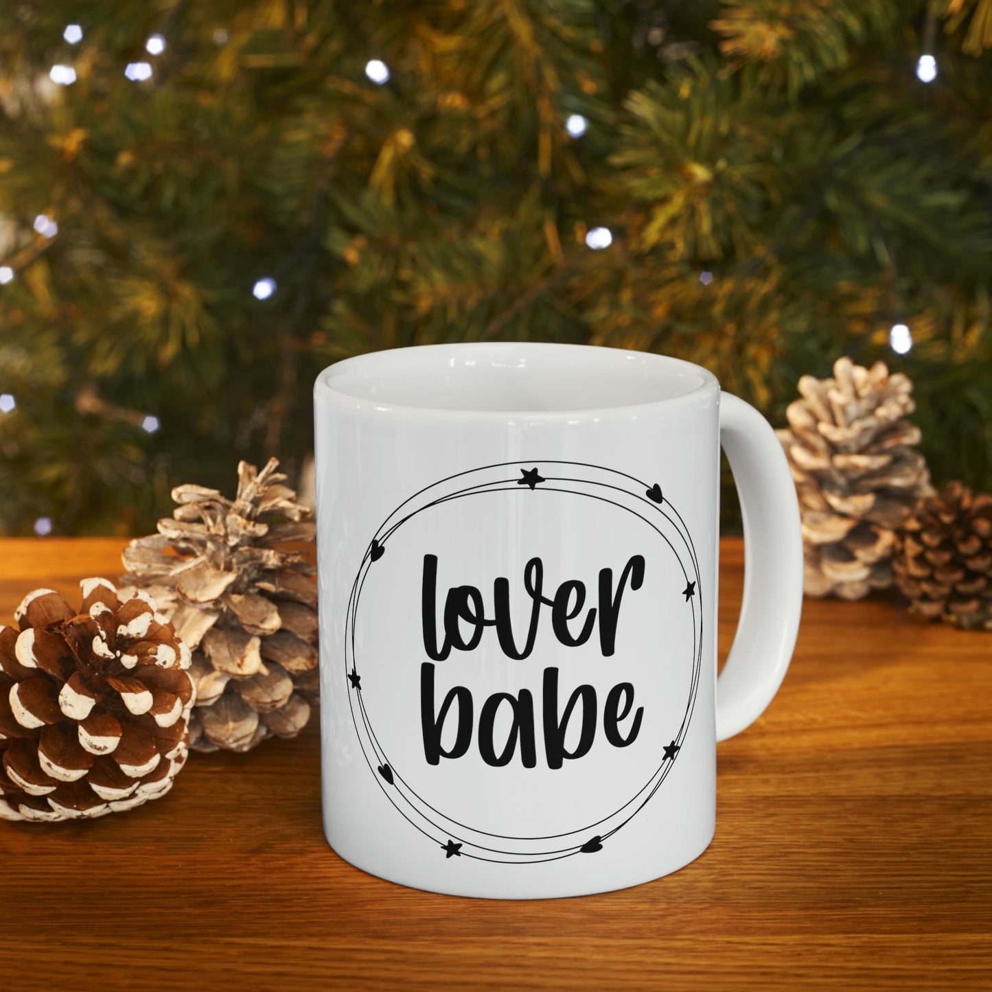 Lover Babe Heart Romantic Lovers Ceramic Mug 11oz Ichaku [Perfect Gifts Selection]