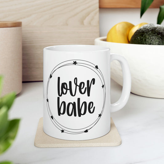 Lover Babe Heart Romantic Lovers Ceramic Mug 11oz Ichaku [Perfect Gifts Selection]