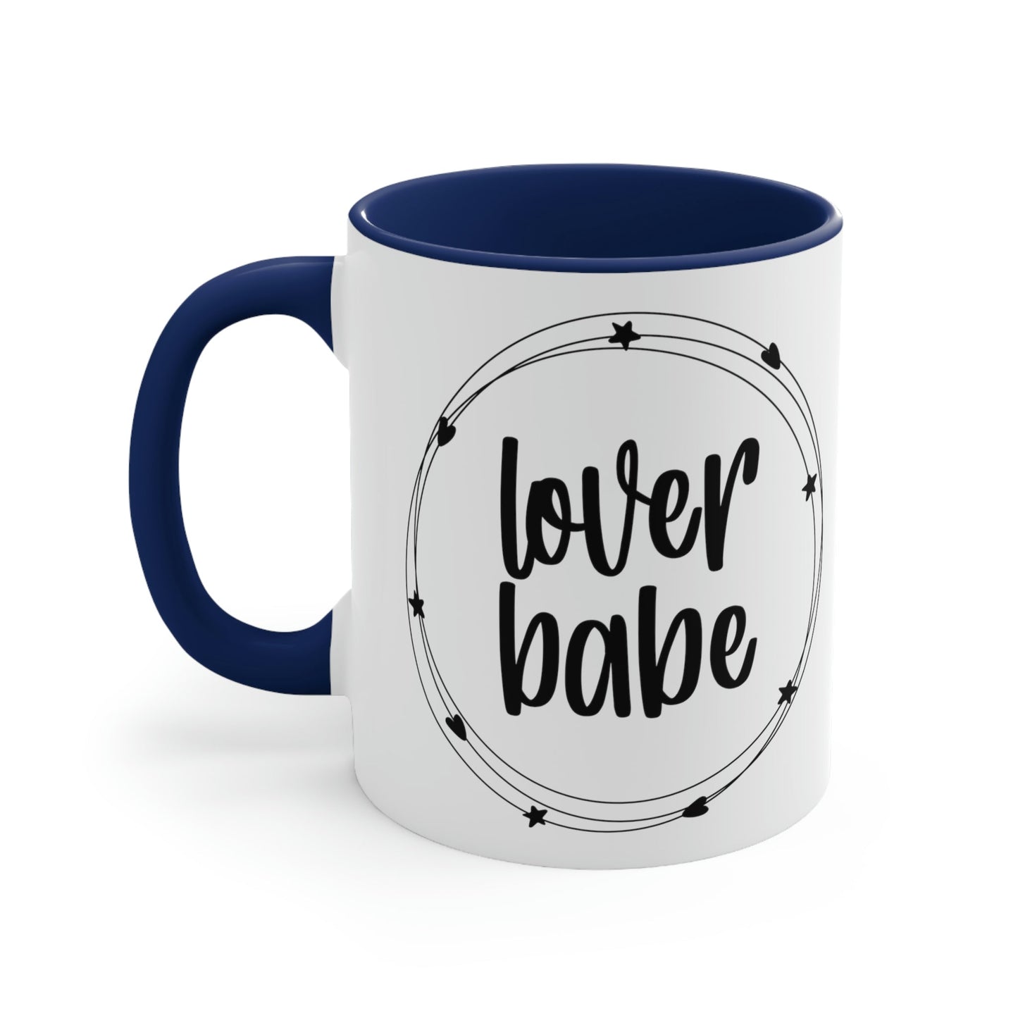 Lover Babe Heart Romantic Lovers Classic Accent Coffee Mug 11oz Ichaku [Perfect Gifts Selection]