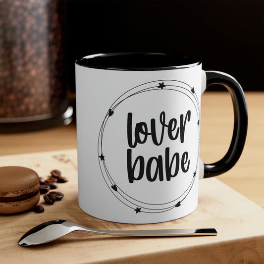 Lover Babe Heart Romantic Lovers Classic Accent Coffee Mug 11oz Ichaku [Perfect Gifts Selection]