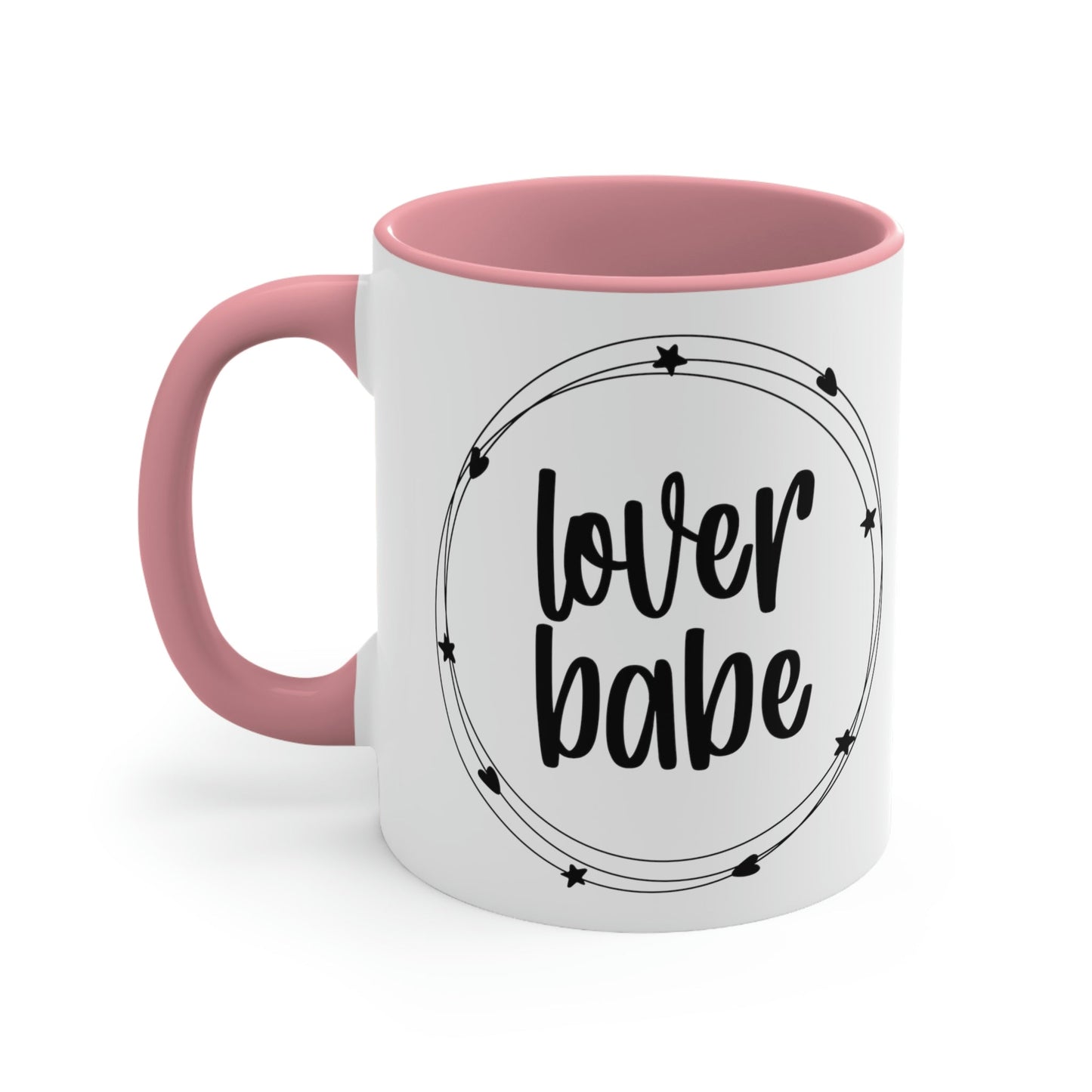 Lover Babe Heart Romantic Lovers Classic Accent Coffee Mug 11oz Ichaku [Perfect Gifts Selection]