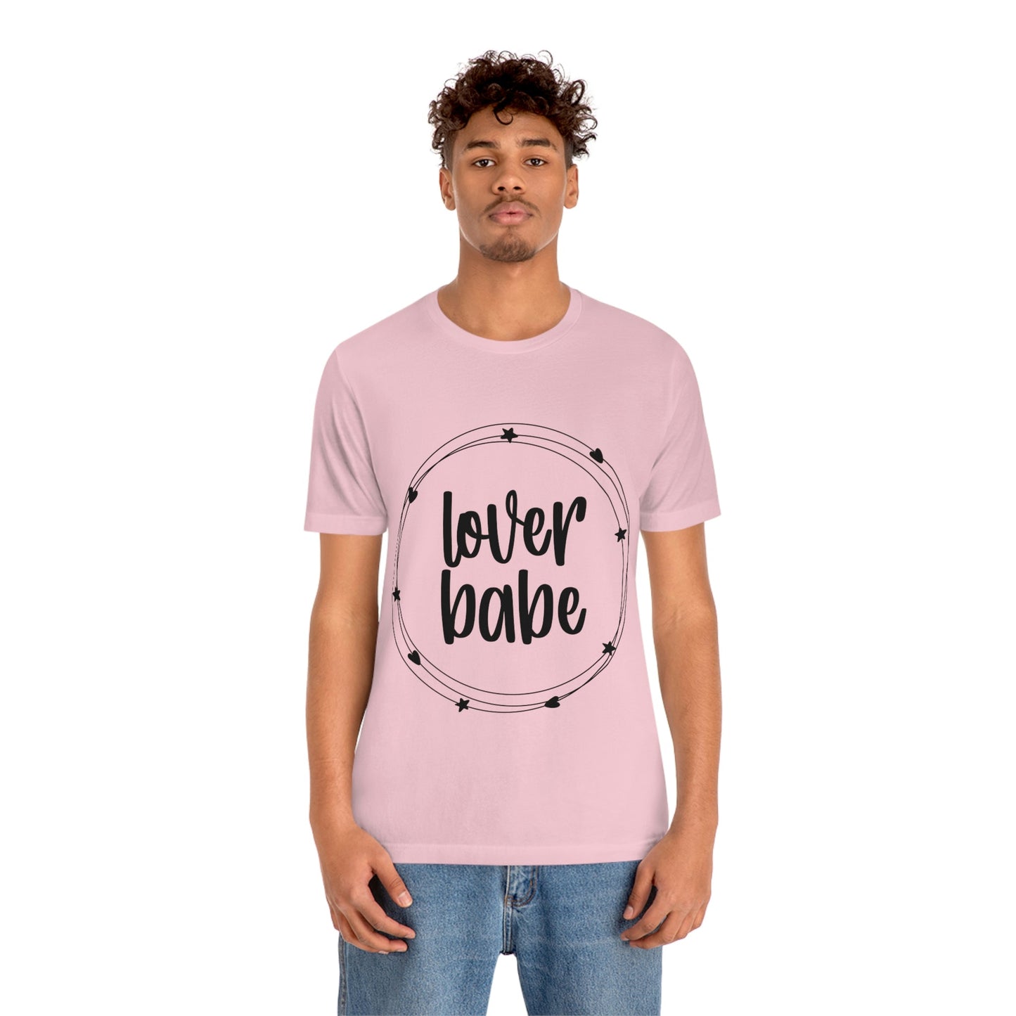 Lover Babe Heart Romantic Lovers Unisex Jersey Short Sleeve T-Shirt Ichaku [Perfect Gifts Selection]