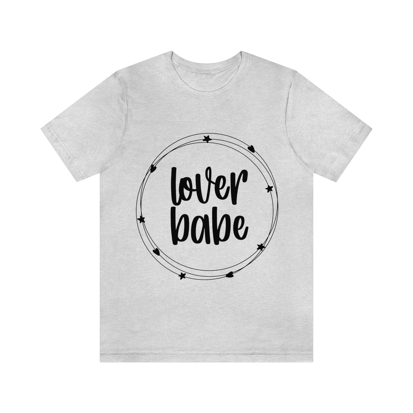 Lover Babe Heart Romantic Lovers Unisex Jersey Short Sleeve T-Shirt Ichaku [Perfect Gifts Selection]