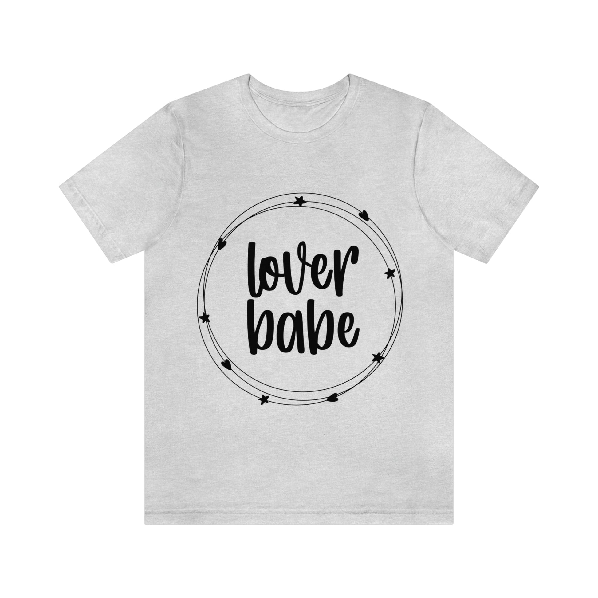 Lover Babe Heart Romantic Lovers Unisex Jersey Short Sleeve T-Shirt Ichaku [Perfect Gifts Selection]