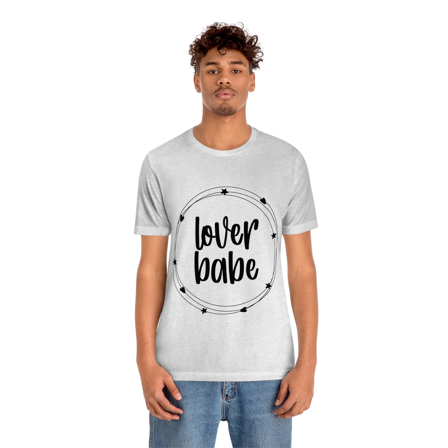 Lover Babe Heart Romantic Lovers Unisex Jersey Short Sleeve T-Shirt Ichaku [Perfect Gifts Selection]