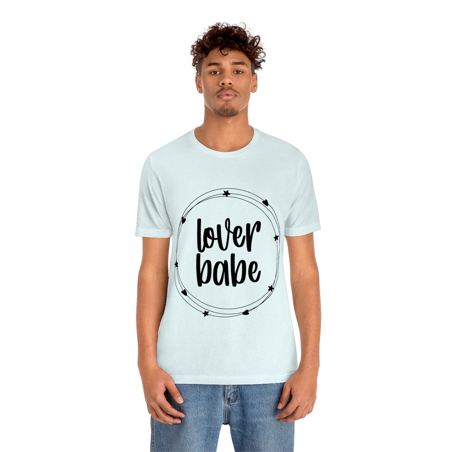 Lover Babe Heart Romantic Lovers Unisex Jersey Short Sleeve T-Shirt Ichaku [Perfect Gifts Selection]